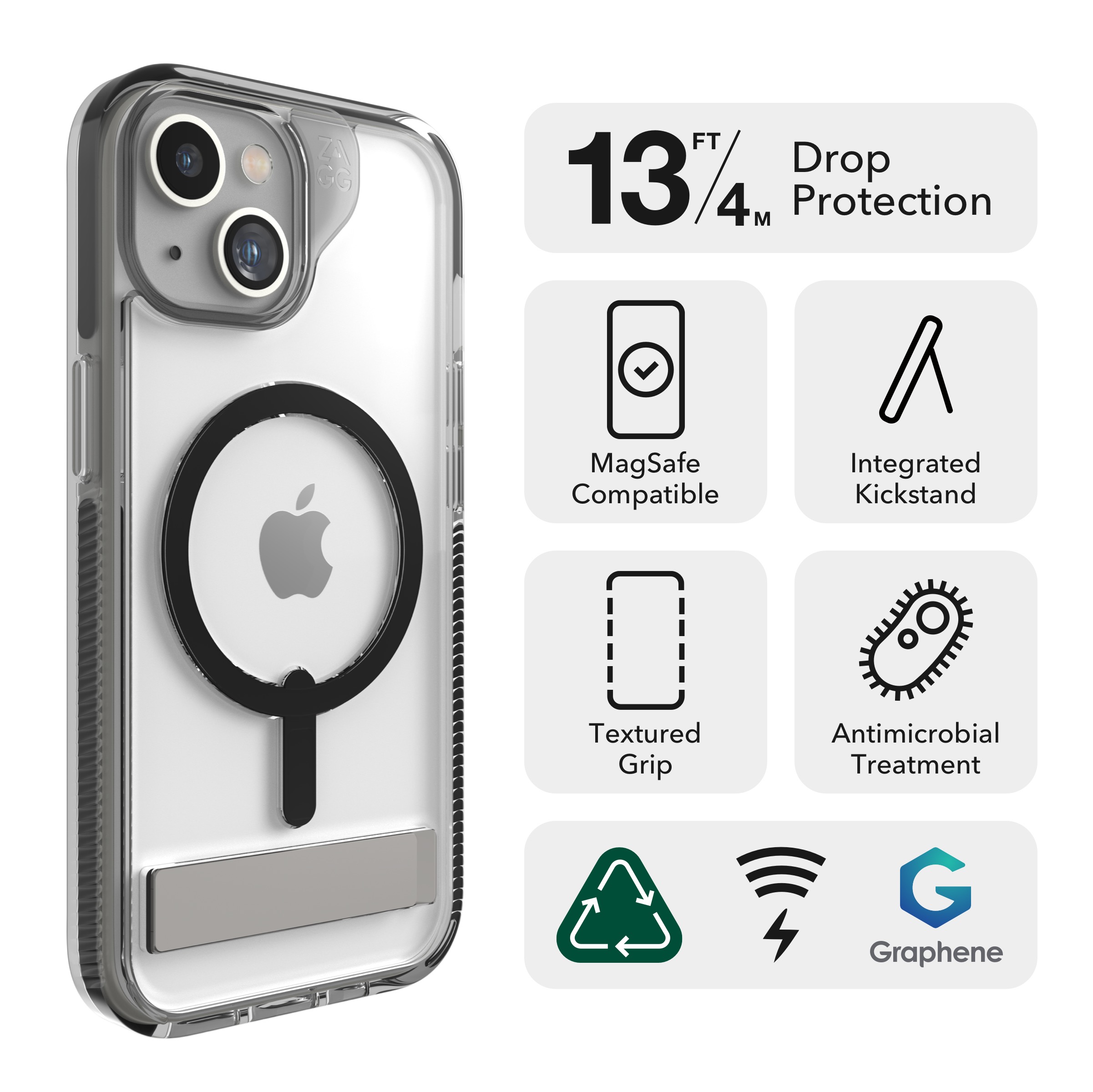 Santa Cruz Snap for MagSafe with Stand Apple iPhone 15/14/13 Cell